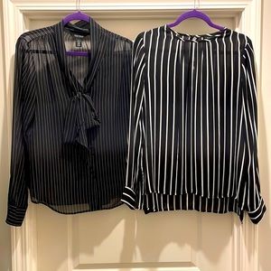 Striped WHBM blouses (2)